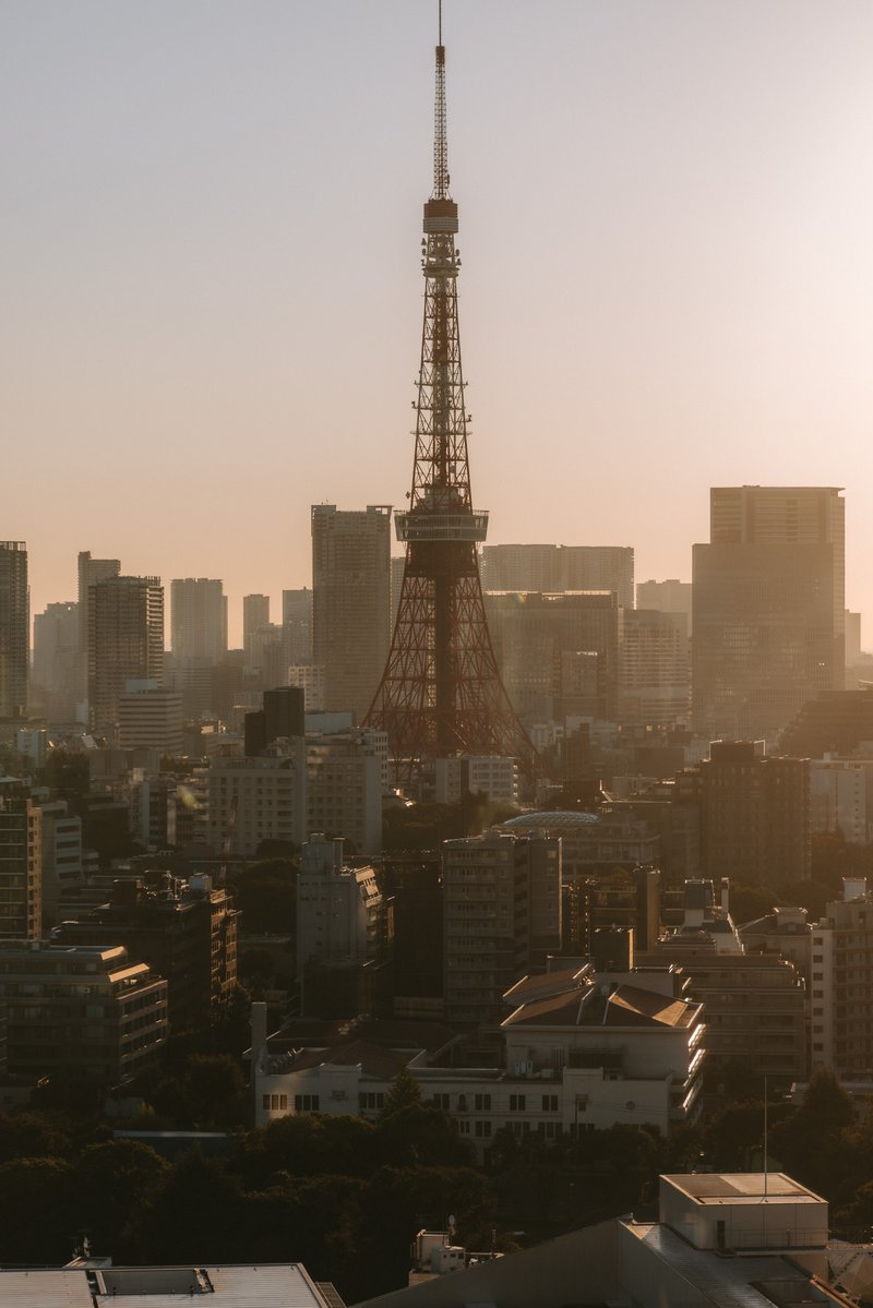 Downtown Tokyo at night